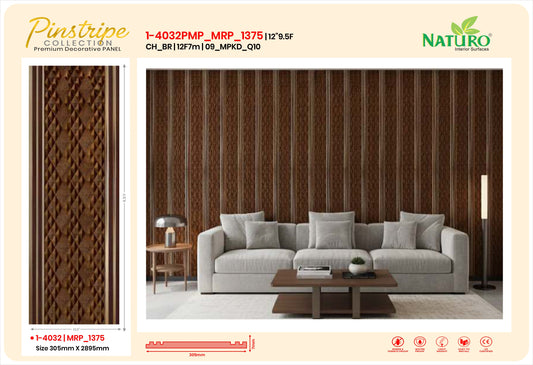 Naturo Surfaces 12F Charcoal Wall Panel in Brown of 7mm thickness (1-4032PMP)