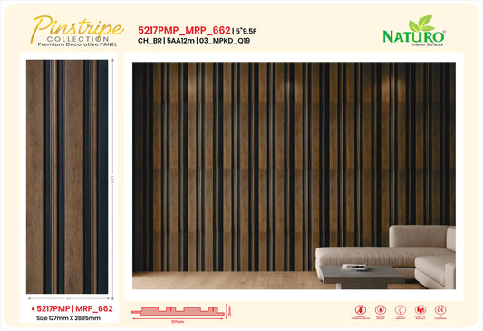 Naturo Surfaces 5AA Charcoal Wall Panel in Brown of 12mm thickness (5217PMP)