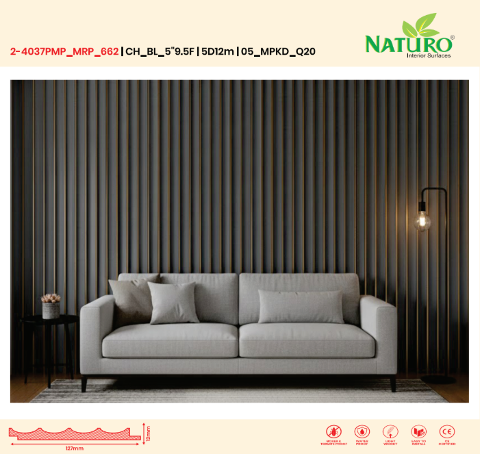 5D12m Charcoal Panels