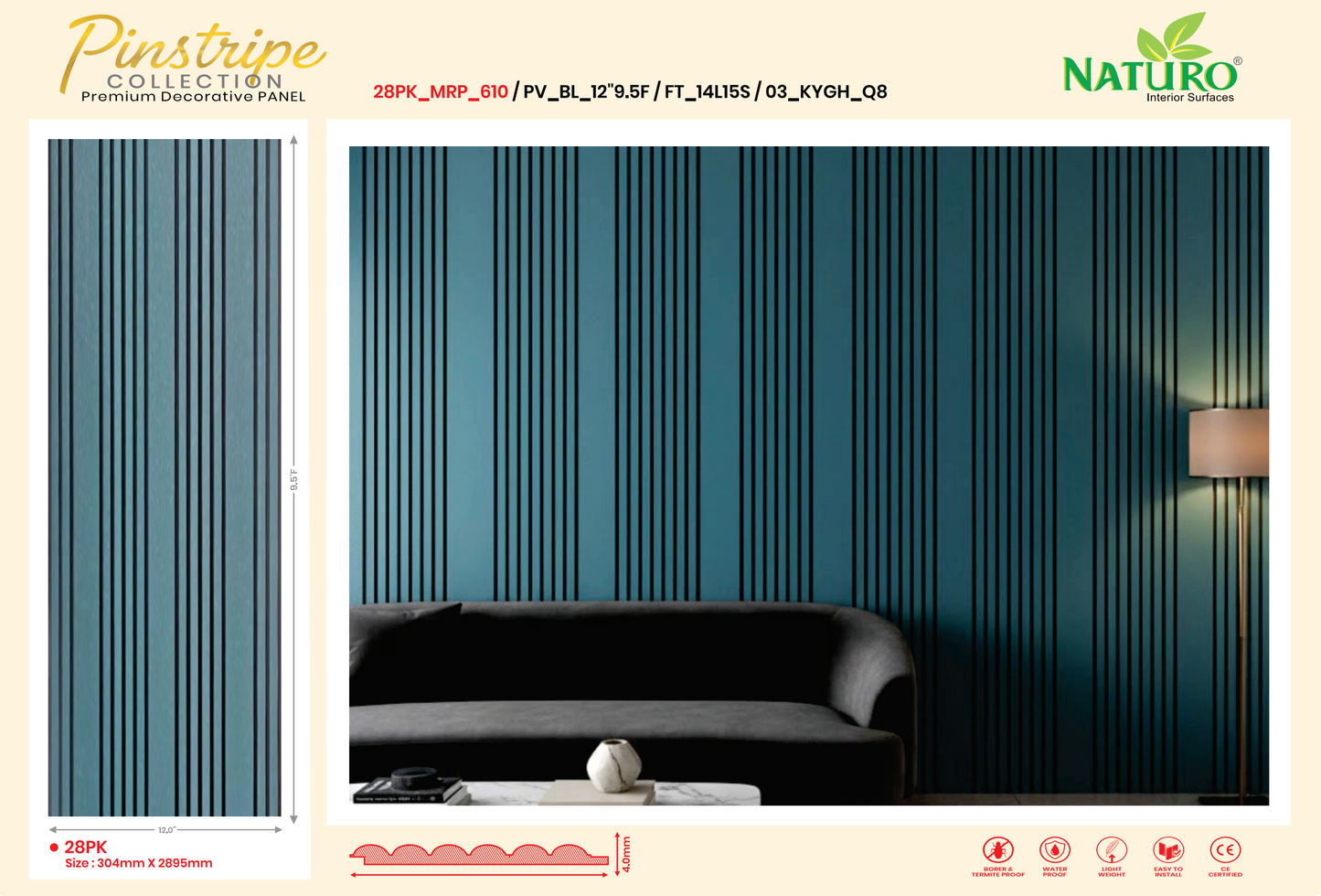 Flutted PVC Panels (FT)