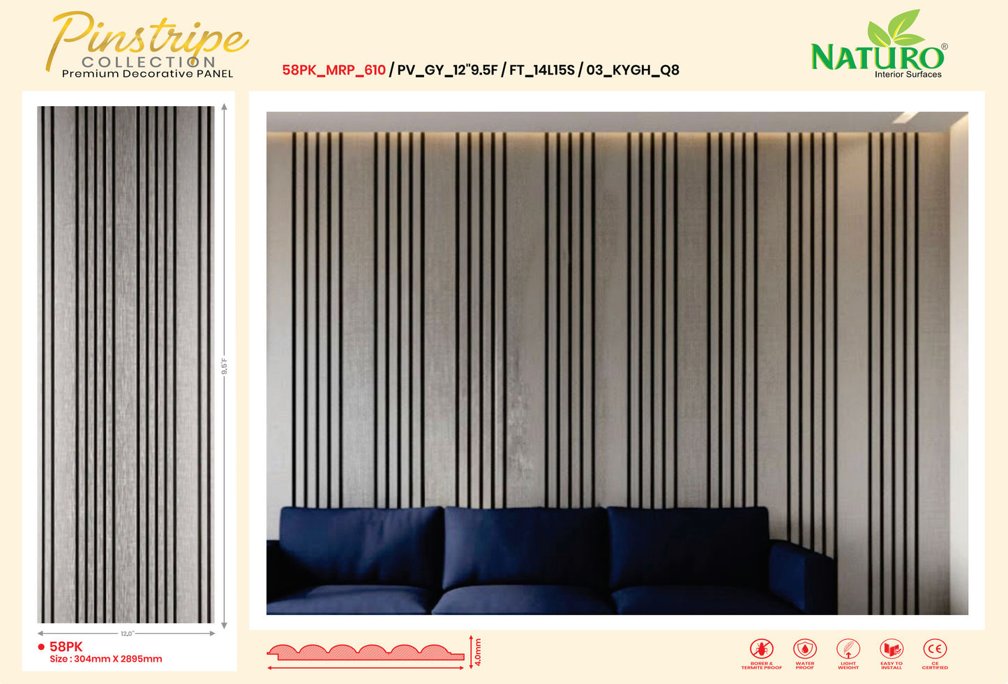 Flutted PVC Panels (FT)