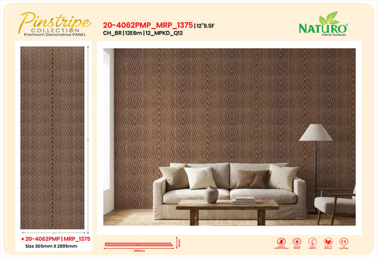 Naturo Surfaces 12E Charcoal Wall Panel in Brown of 6mm thickness (20-4062PMP)