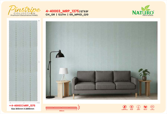 Naturo Surfaces 12J Charcoal Wall Panel in Grey of 7mm thickness (4-40003PMP)