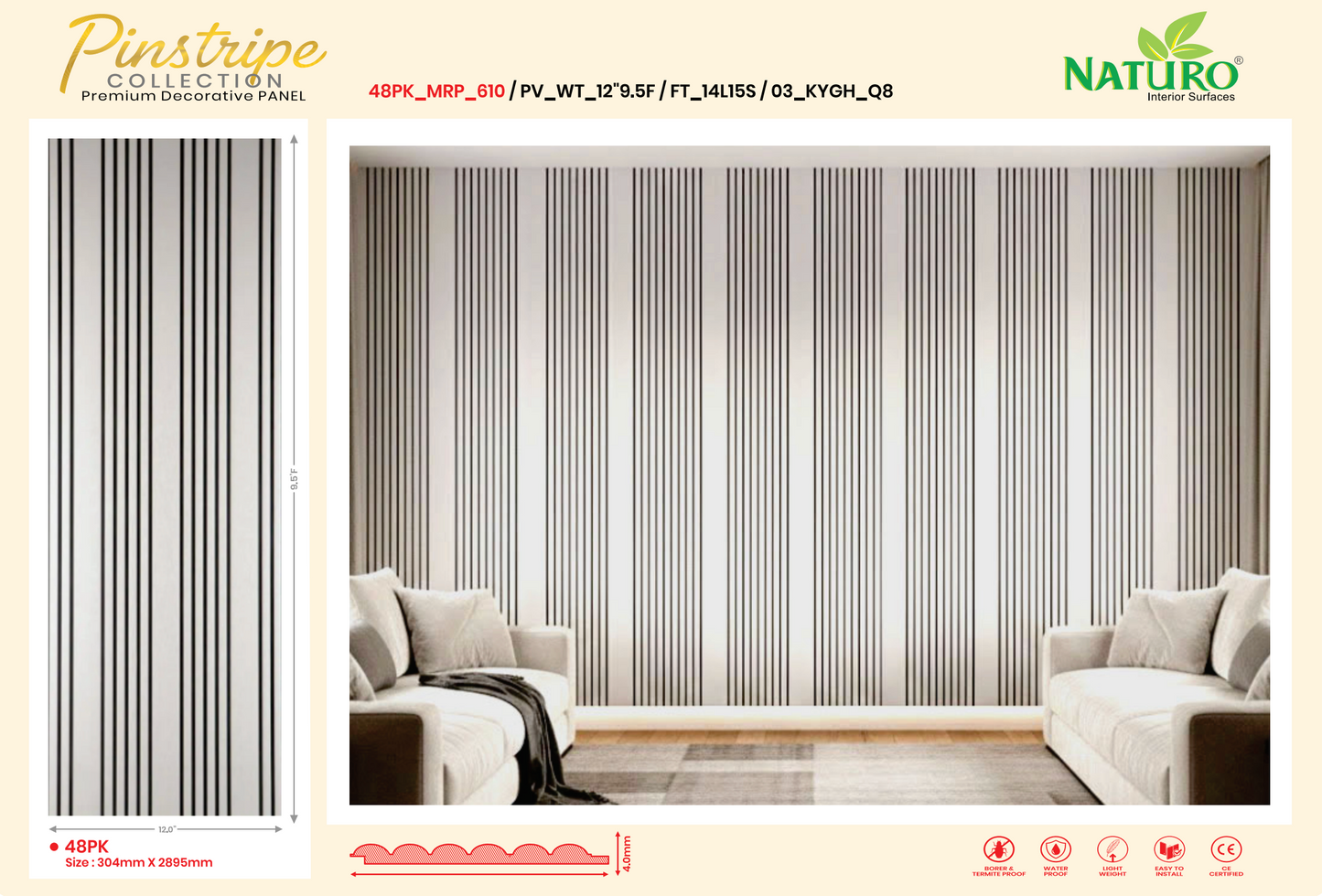 Flutted PVC Panels (FT)